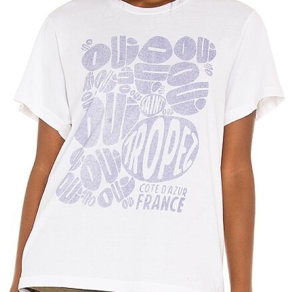 REVOLVE SIXTHREESEVEN VTG Graphic Tee Plage De Grenouille distressed Large NWOT - Picture 3 of 14